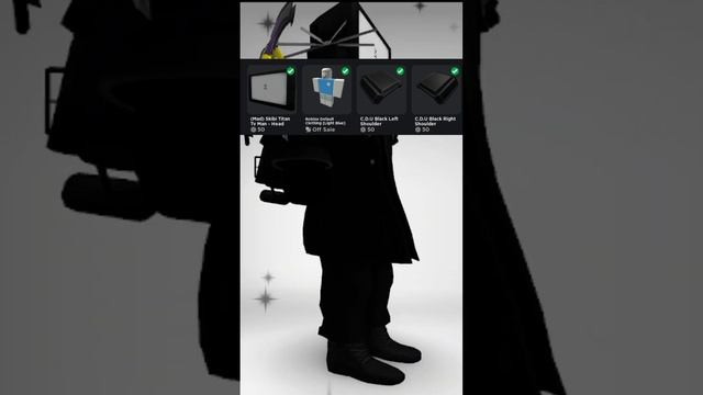 Roblox Titan Tv-man (UPGRADED!) Outfit Idea?