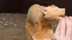 Woodcarving "Bear" ►► Timelapse
