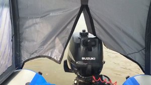 Тент на лодке ПВХ - испытываем на ходу. Сдует ли его с мотором 18 л.с.?