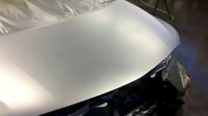 Покраска в серебристый металлик (капот горизонтально )