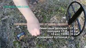 Тест катушки Mars Goliath для Garrett ACE 250 (150) на старые монеты.