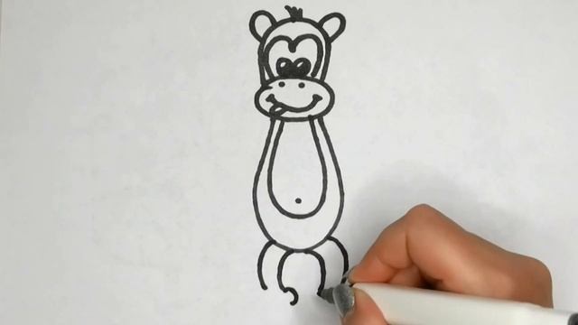 How to draw a cute monkey \ Yoqimli maymunni qanday chizish mumkin \ Как нарисовать милую обезьянку смотреть онлайн
