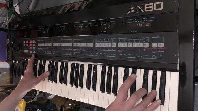 AKAI AX-80 Vintage Synthesizer after repair QUICK DEMO, no effects смотреть онлайн