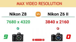 Nikon Z8 vs Nikon Z6 II Comparison: 12 Reasons to buy the Z8 and 5 Reasons to buy the Z6 Mark II