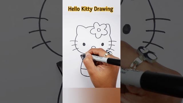 How to draw Hello Kitty for kids #drawing #painting