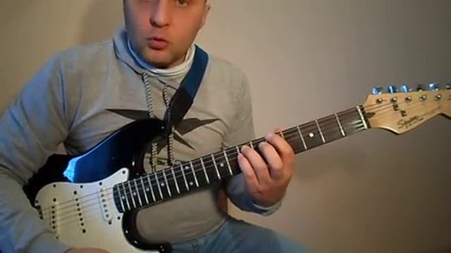 Мощный риф на гитаре.Урок