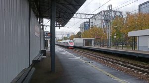 Пассажирские поезда дальнего следования в Останкино на Окт. жд #2 Сапсан ЭВС2, ЧС6, ЭП2К и ЭП20.