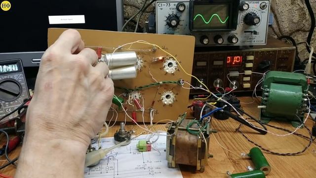 Ламповый усилитель. Оконечный каскад. Настройка усилителя. смотреть онлайн