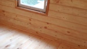 Дом из профилированного бруса - отделка вагонкой, пол, отделка имитацией бруса. Wooden house