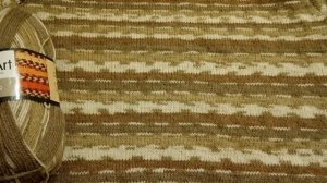 Ярнарт Крейзи колор. В какой узор ложатся секции. 4 цвета пряжи.