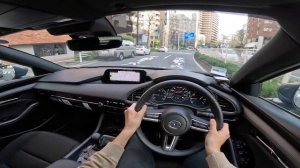 2021 Mazda 3 Hatchback (called "Fastback" in Japan) - Test Drive - POV with Binaural Audio