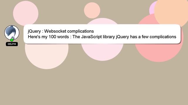 jQuery : Websocket complications смотреть онлайн
