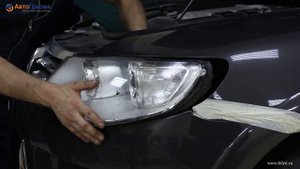 Volkswagen Touareg установка светодиодных линз и светодиодных ламп CL7 в ПТФ