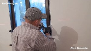 Установка пластиковых откосов, цвет темный дуб