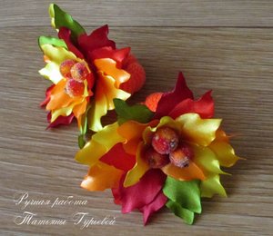 Осенние бантики своими руками МК