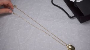 CHANEL Rare 24k Gold Goossens Small Scarab Necklace Unboxing from Metiers d’Art Paris - NY - Egypt