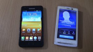 Over the Horizon Incoming + Outgoing call at the Same Time Samsung Galaxy S2 black+Sony Xperia X10i
