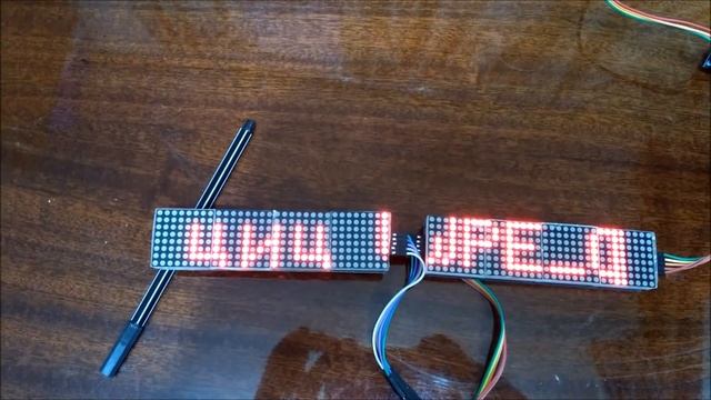 MAX7219.кириллица 8х5.ардуино.Эфекты MD.PAROLA смотреть онлайн
