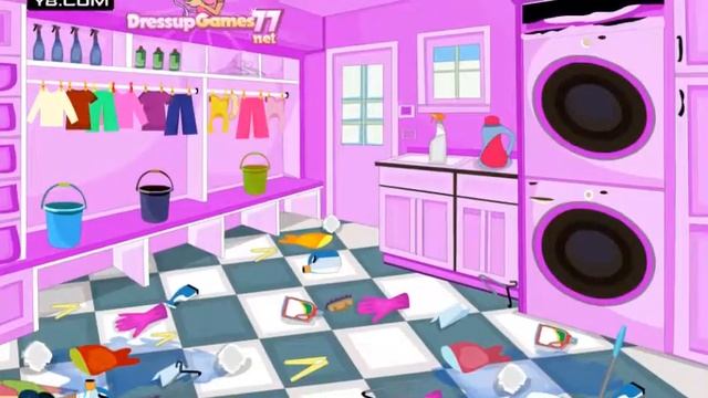 Уборка в прачечной - игра для девочек