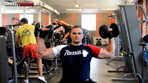 Жим с гантелями  сидя. Качаем плечи правильно. Техника упражнения.