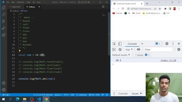 46. Understanding the Math Object in JavaScript | JavaScript Bangla Tutorial | Code With Delowar