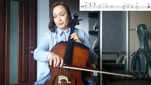 как играть на виолончели мелодию из фильма "Гладиатор" (ноты прилагаются)