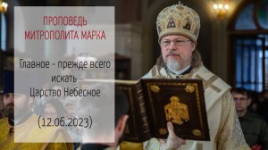 Проповедь митрополита МАРКА. Главное - прежде всего искать Царство Небесное (12.06.2023 г.)