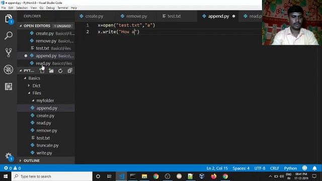 ? Python File Handlings - Append File  | ?Python for beginners | ?Python complete course in Tamil