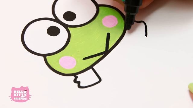 How To Draw Keroppi | Hello Kitty Crafts