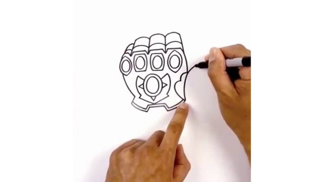 Как нарисовать Перчатку Бесконечности | How to draw the Infinity Gauntlet