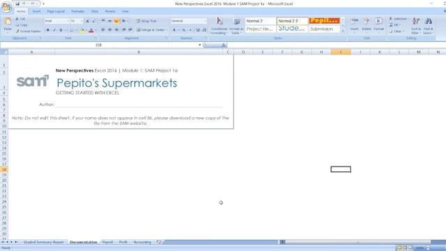 New Perspectives Excel 2016 Module 1: SAM Project 1a #newperspective #module1 #samproject1a