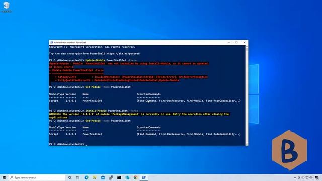 How to Fix Module PowerShellGet was Not Installed by Using Install-Module, So It Cannot Be Updated смотреть онлайн