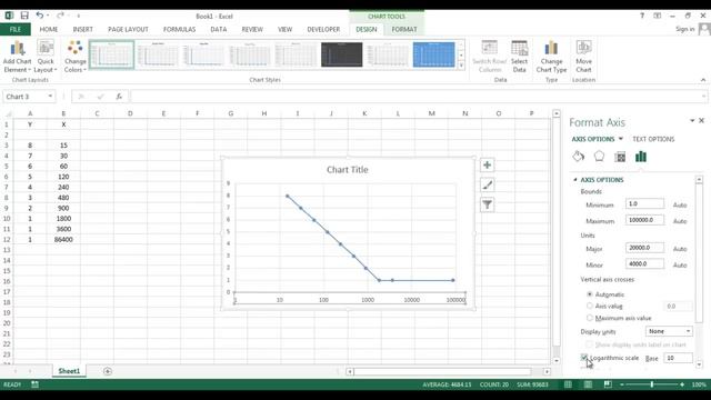 How to Draw Logarithmic Graph in Excel 2013 смотреть онлайн