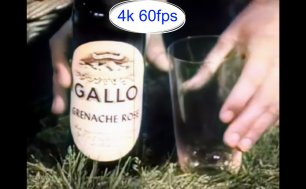 Колоризированная старая реклама GALLO GRENACHE ROSE 4k 60fps