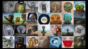 Ai generated art slideshow - aliens!