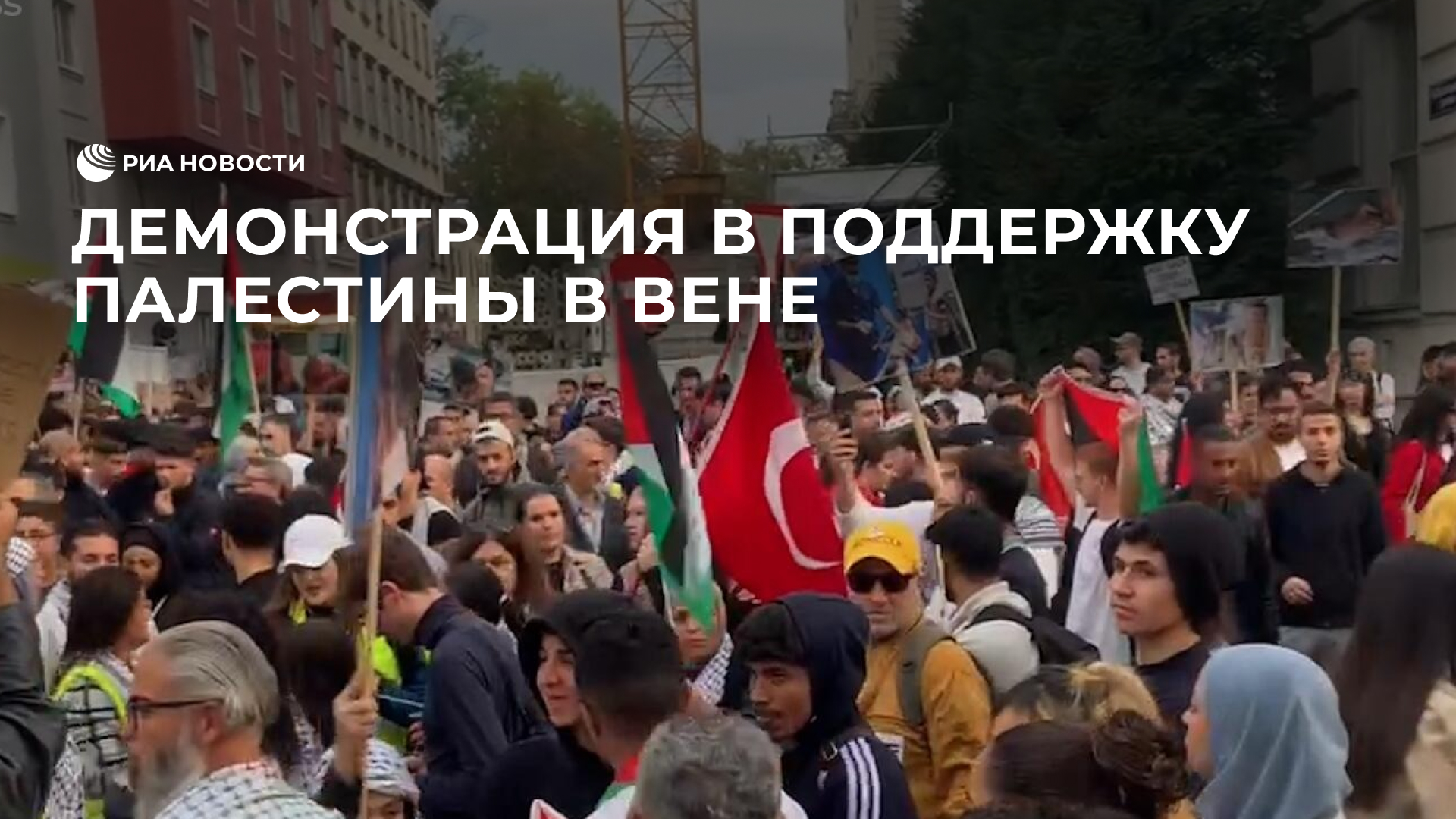 Демонстрация в поддержку Палестины в Вене