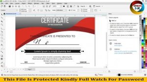 500 Professional Certificate Design Download For Corel Draw |English| |Corel Draw Tutorial|