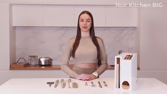 NOIR kitchen BIG - подставка для столовых приборов, разделочной доски, сушка, точилка для ножей смотреть онлайн