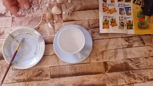 Подсвечник в морском стиле из расколотой чашки с блюдцем / Подсвечник /поделка / переделка смотреть онлайн