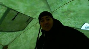 Палатка СТЭК Куб дубль с дизельным отопителем в мороз