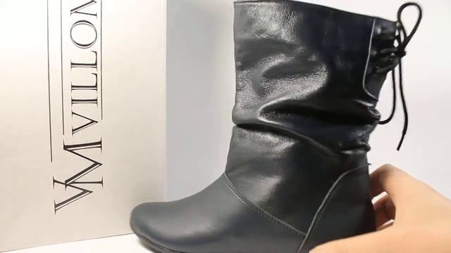 Полусапожки женские на низком ходу кожаные
