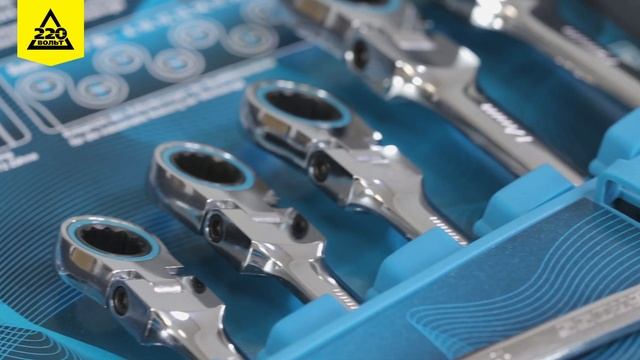 Набор гаечных комбинированных ключей с трещеткой, 7 шт  GROSS 14891