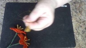 Кливия из бисера. Мастер - класс. Бисероплетение.