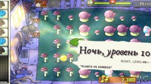 Plants vs zombies - Night Level 10