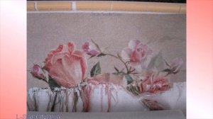 Вышивка Цветы в стеклянной вазе. Дизайнер - Лена Gerdamoon. Музыка- Joe Dassin