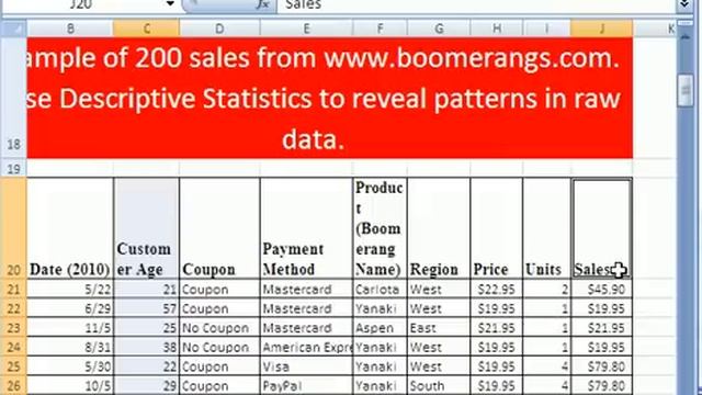 Excel Statistics 30: Scatter Diagram for 2 Quantitative Variables