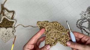 Мастер-класс звезда из джута крючком