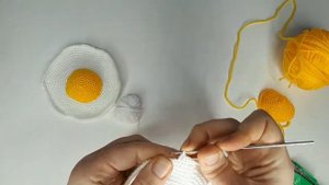 Яичница крючком. Как связать яичницу.