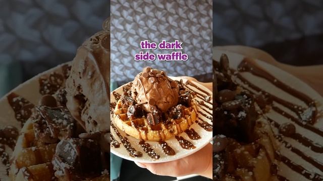 Welcome to "The Dark Side" Waffle | White Rabbit Dessert Experience