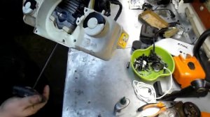 STIHL MS-250 ЧАСТЬ 7  ремонт! Установка ЦПГ на картер - ПОДРОБНО! STIHL MS-250/230/210 repair